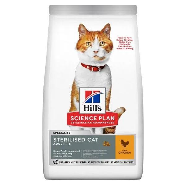 Hill's Science Plan Sterilised Cat Young E Adult Crocchette Pollo Sacco 300G