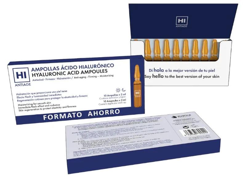 HI Antiage Acide Hyaluronique Ampoules Triple Flash Effet 10Uds