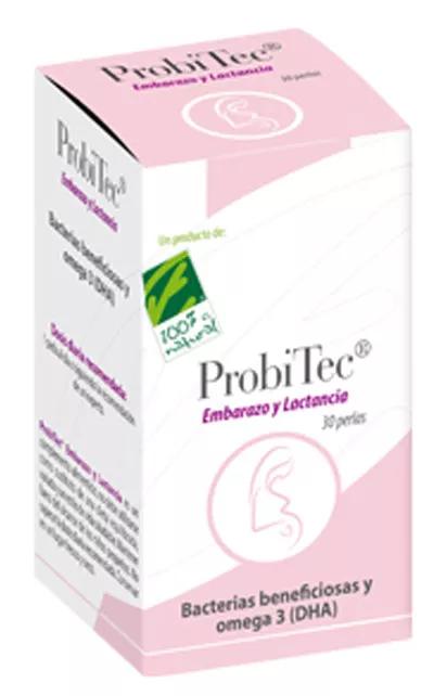100% Natural ProbiTec gravidez e Lactância 30 Cápsulas