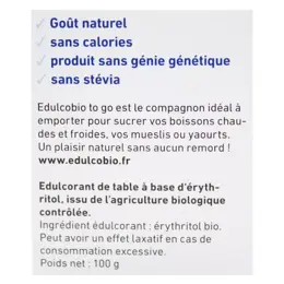 Edulcobio Alternative au Sucre Érythol en Poudre Bio 4g x 25