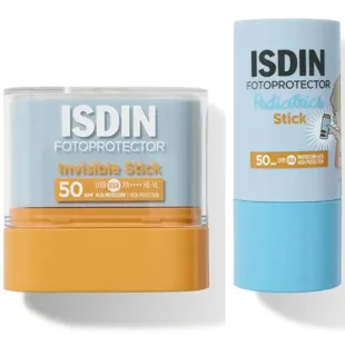 Isdin Invisible Stick SPF50+ 10 gr + Pediatrics Stick SPF50 20 gr