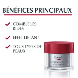 Eucerin Hyaluron Filler + Volume Lift Soin de Nuit Anti-Âge 50ml