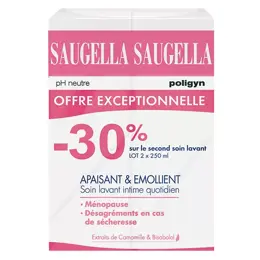 Saugella Poligyn Soin Lavant Intime Quoditien Lot de 2 x 250ml