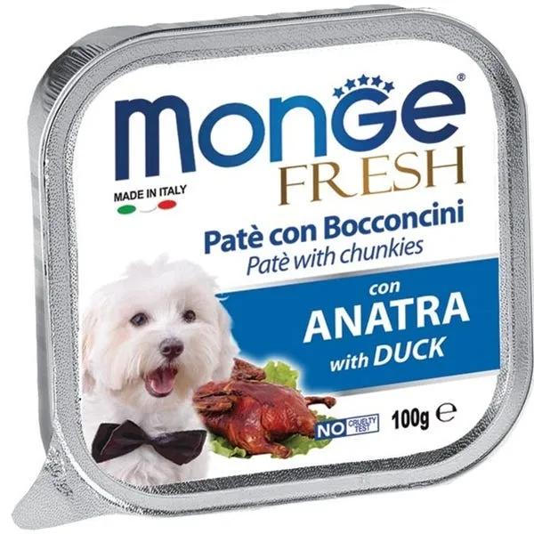 Monge Fresh Paté E Bocconcini Con Anatra Cibo Umido Per Cani Adulti 100G