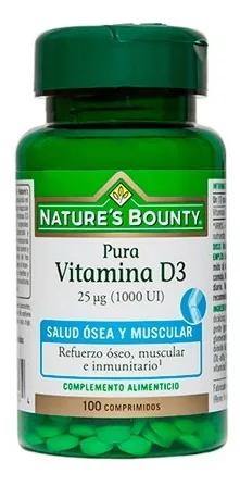 Nature's Bounty Vitamina D3 25mcg 1000 Ui 100 Comprimidos