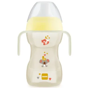 Copo de aprendizagem antiderramamento MAM Day&amp;Night +8 meses Neutro 270 ml 