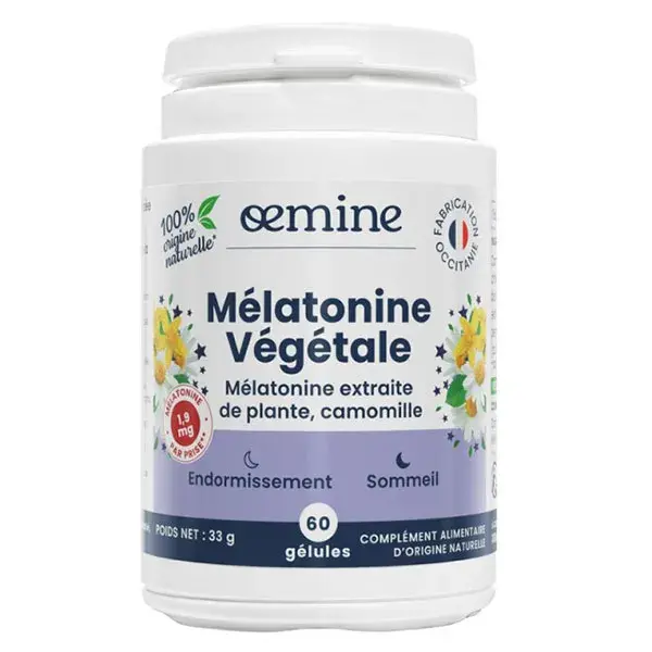 Oemine Mélatonine Végétale Sommeil 60 gélules