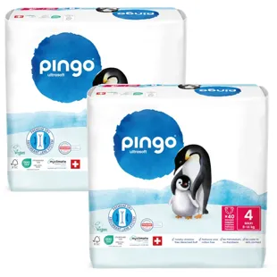 Pingo Eco-Friendly Maxi Diapers Size 4 (8-14 kg) 2x40 units