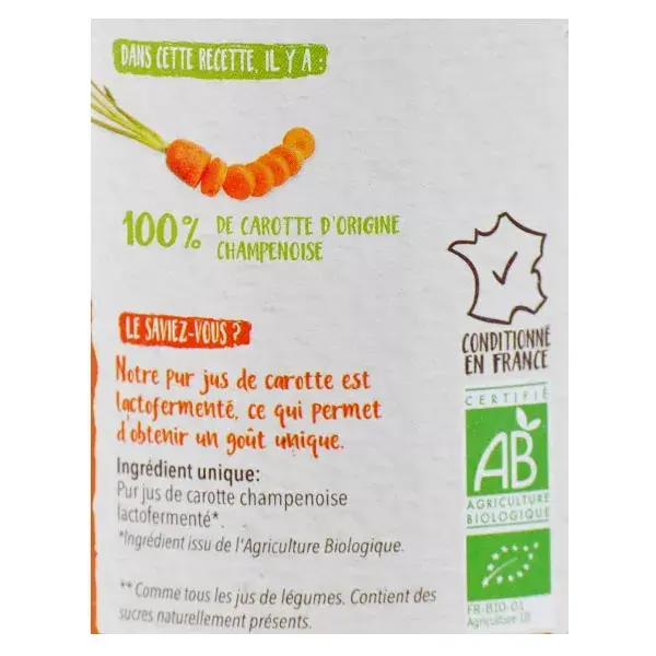 Vitabio 100% Pur Jus Carotte Bio 50cl