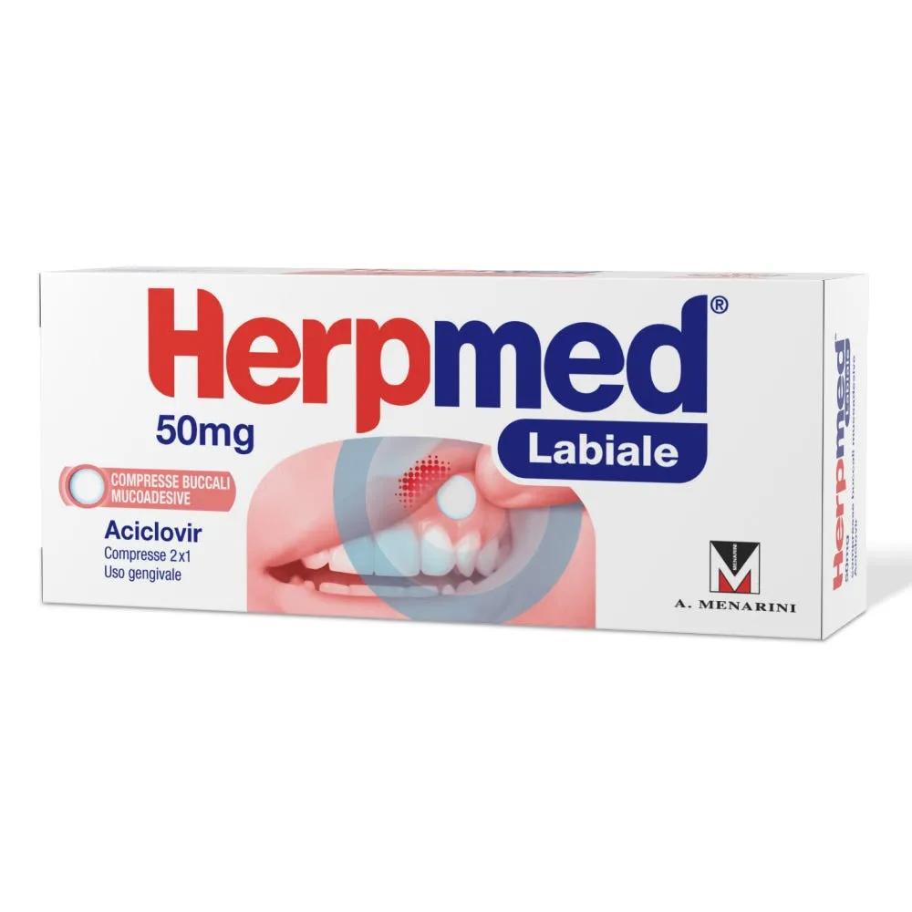 Herpmed Labiale Compresse Mucoadesive per Herpes alla Bocca 2 Compresse da 50 mg