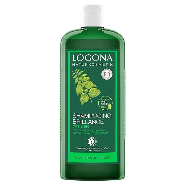 Logona Soins Capillaires Shampoing Brillance à l'Ortie Bio 500ml
