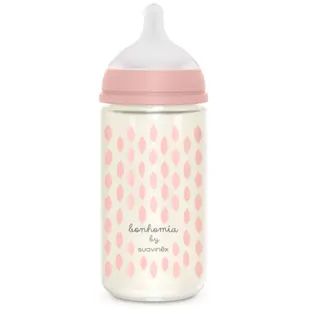 Suavinex Biberão de Vidro Tetina Fisiológica Sx Pro Silicone Fluxo Médio Rosa