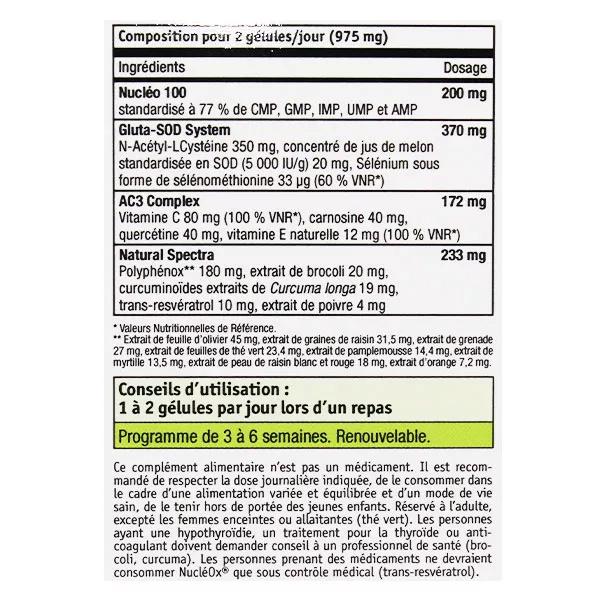 nhco glutathion Nucléox Antioxydant Premium 42 gélules BFCM20