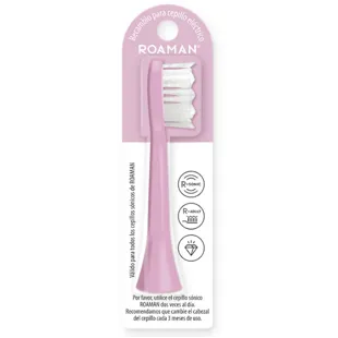 Roaman Sonic Toothbrush Replacement T3S Pink 1 pc