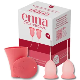 Enna Cycle Menstrual Cup size M 2 units sterilizer