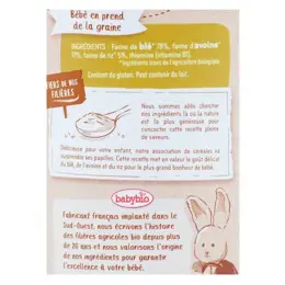 Babybio 5 Céréales Nature Riz, Blé, Avoine, Seigle, Quinoa +6m Bio 220g