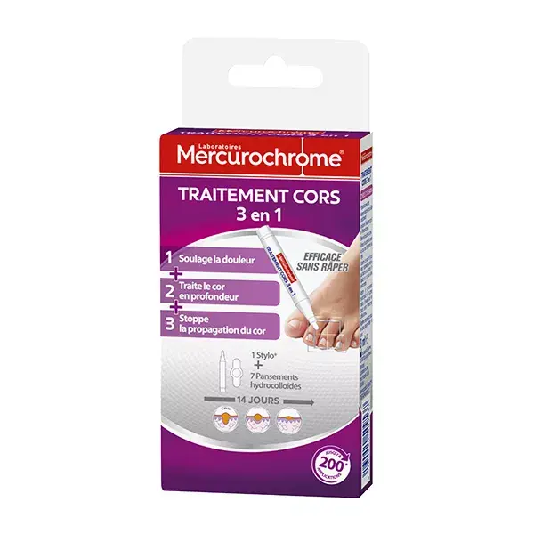 Mercurochrome Foot Corn 3 in 1 Treatment 4ml 