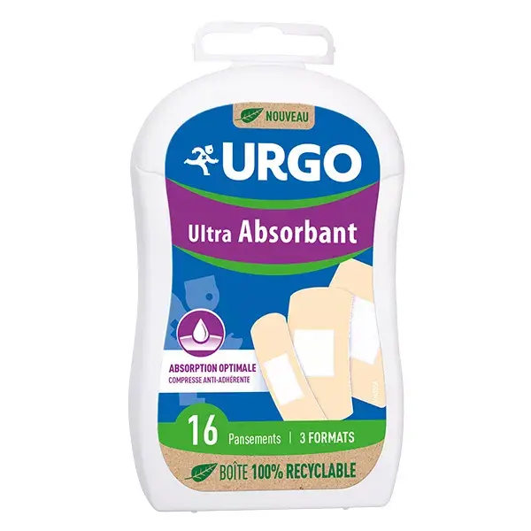 Scatola di Urgo medicazioni Ultra assorbente 16