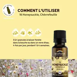 Biofloral 16 Honeysuckle Chevrefeuille Granules Bio Fleur De Bach 19,5 Gr