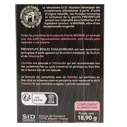 SID Nutrition PreventLife Règles Douloureuses 30 comprimés