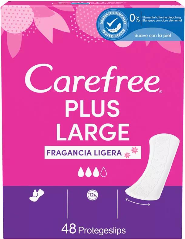 Carefree Protegeslip Plus Large Fragancia Ligera 48 uds