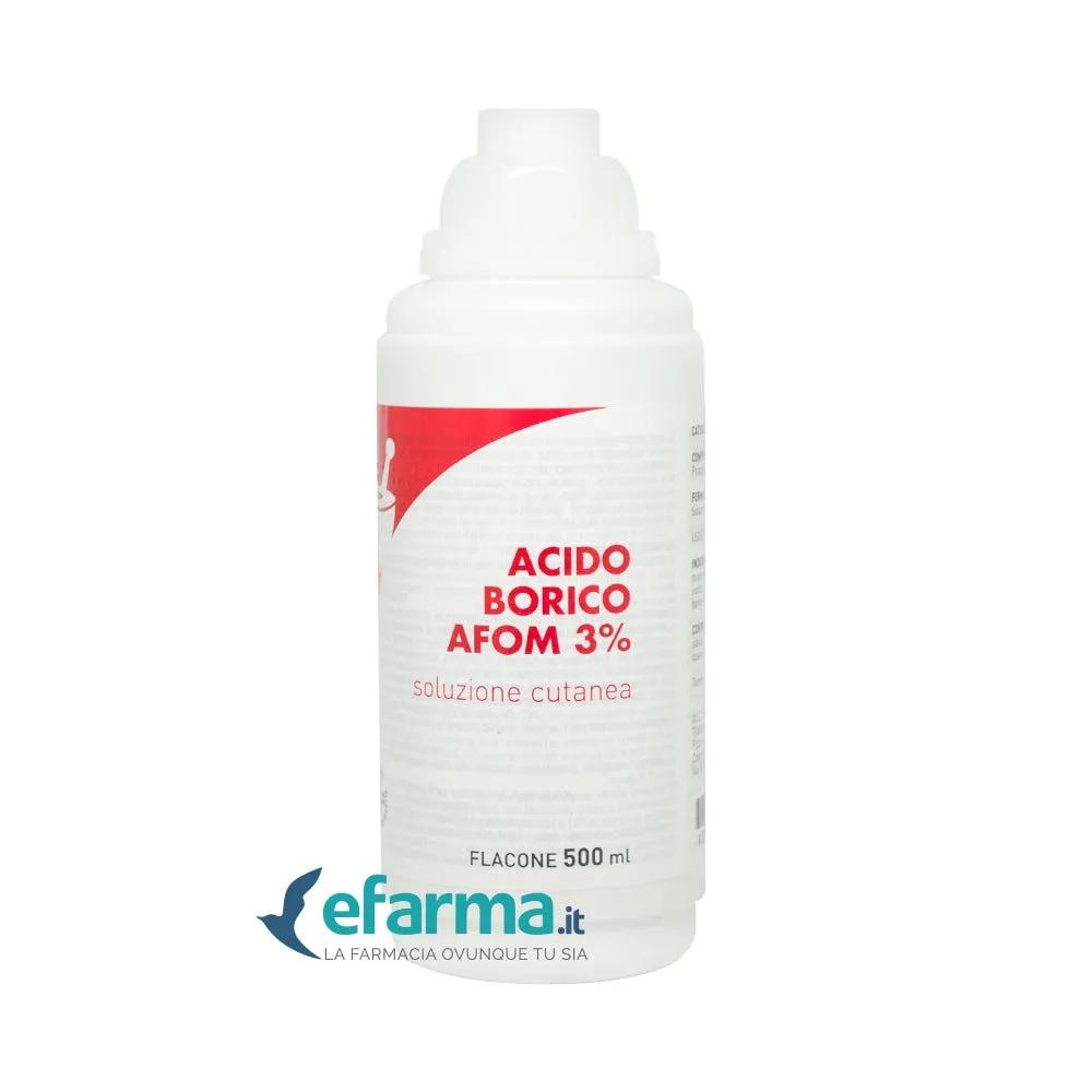 Acido Borico Afom 3% Soluzione Cutanea Flacone 500 Ml