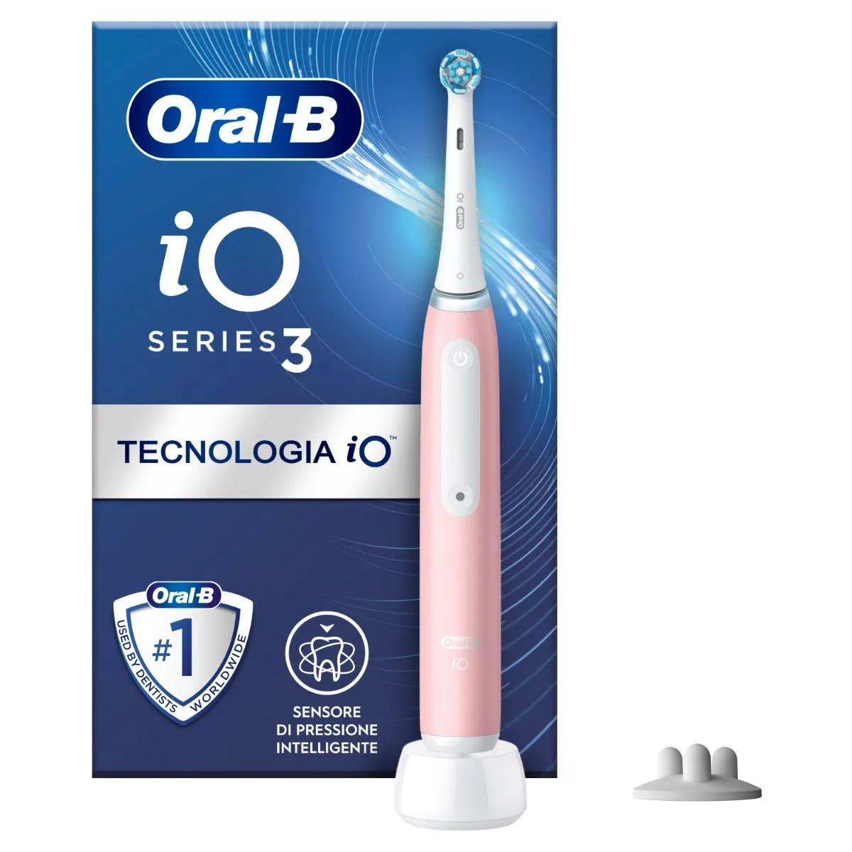 Oral-B Spazzolino Elettrico Ricaricabile iO 3S Rosa con 1 Testina Di Ricambio