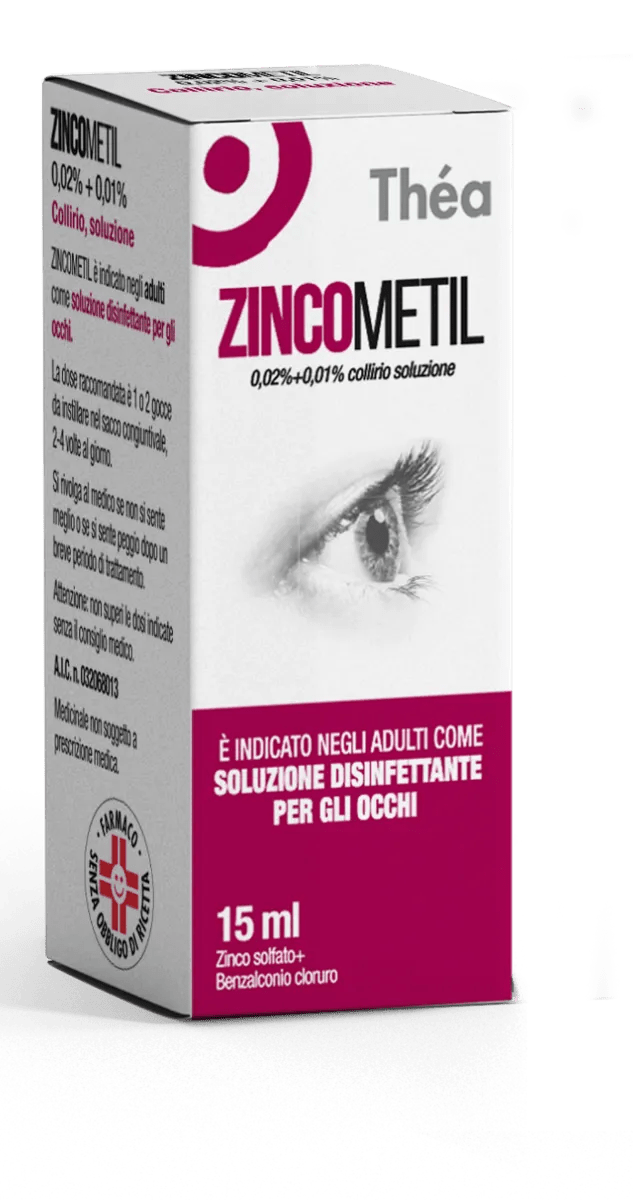 Zincometil 0,02% + 0,01% Zinco solfato Collirio 15 ml