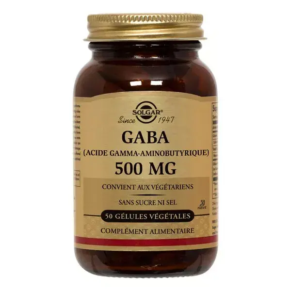 Solgar GABA 500mg 50 vegetarian capsules