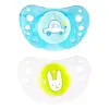 Chicco Physio Forma Air Sucette Silicone +16m Voiture Lapin Lot de 2+ Boite de Stérilisation