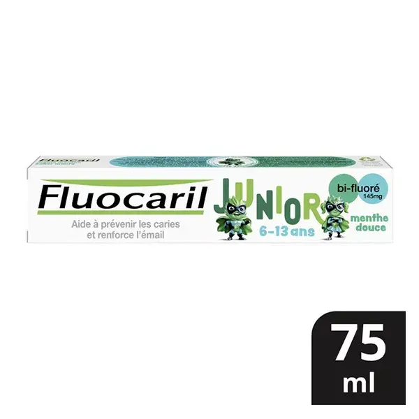 Fluocaril Junior, Dentifrice 6-12ans, Menthe Douce, 75ml