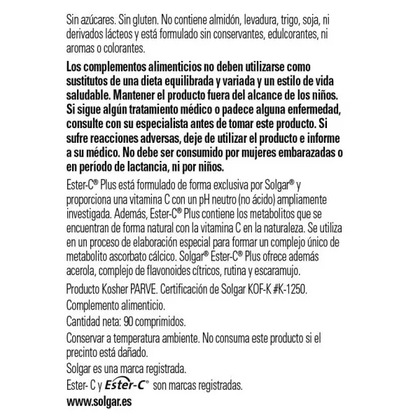 Solgar Ester-C Plus 1000 mg 90 tabletten