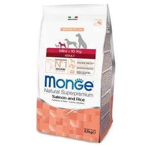 Monge Salmone E Riso Cibo Secco Per Cani Adulti Taglia Piccola Sacco 2,5 Kg