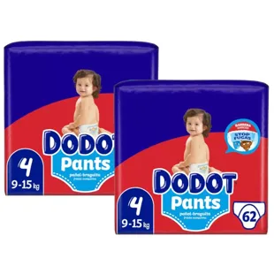 Dodot Pants Fraldas-Calcinhas T4 (9-15 kg) 2x62 unidades