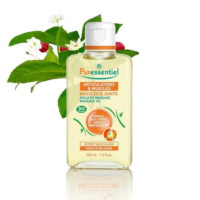 Puressentiel Olio Da Massaggio Bio All’ Arnica/Gaultheria Per Articolazioni e Muscoli 200 ml