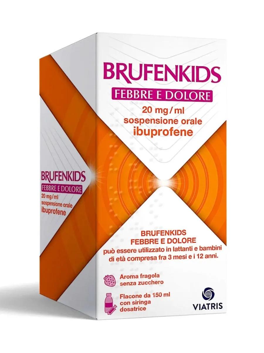 BrufenKids Febbre e Dolore 20 mg/ml Ibuprofene Sospensione Orale 150 ml