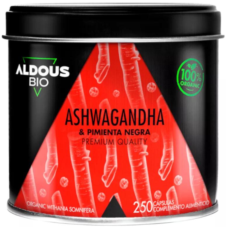 Aldous Bio Ashwagandha con Pimienta Negra Ecológica 250 Cápsulas