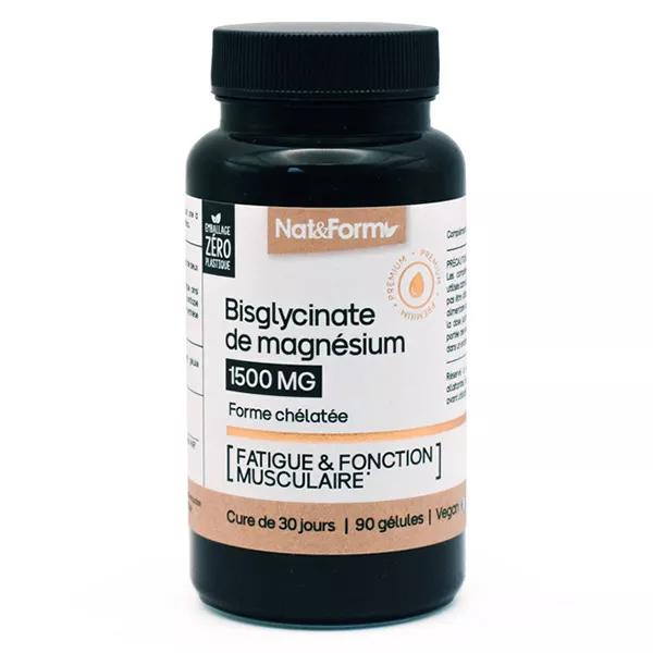 Nat&Form Bisglicinato de Magnesio fatiga y función muscular 90 cápsulas