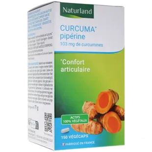 Naturland Curcuma Piperina Bio 150 capsule vegetali