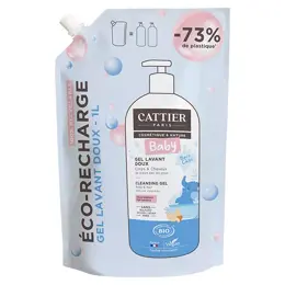 Cattier Bébé Gel Lavant Doux Refill Bio 1L