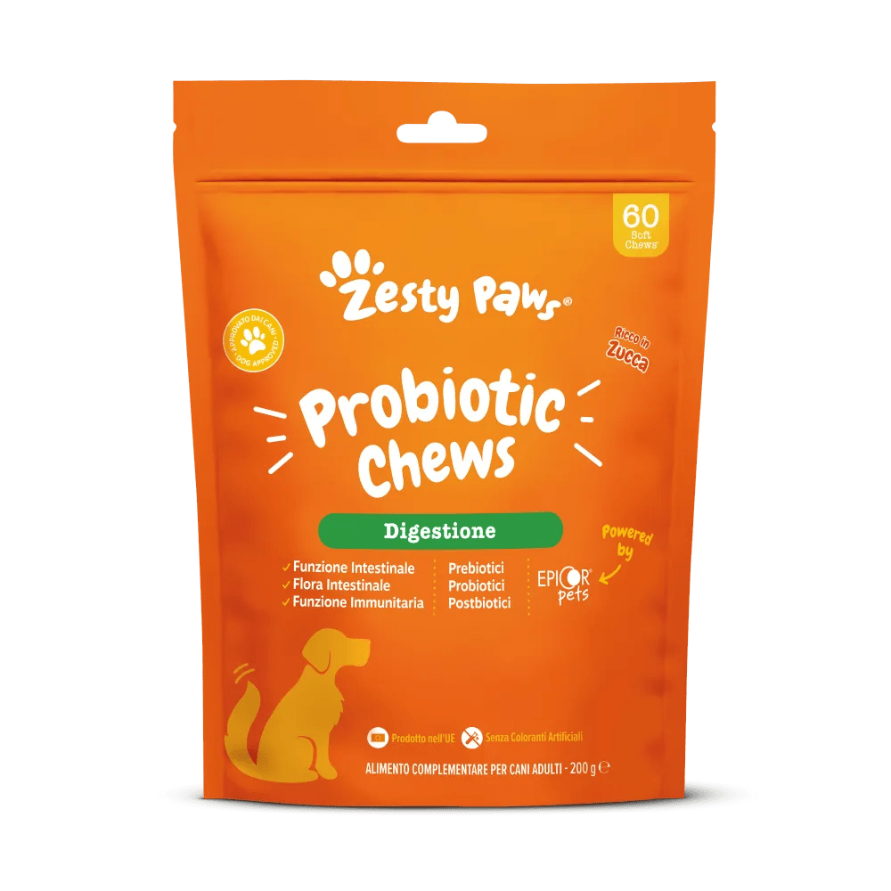 Zesty Paws Probiotic Per la Funzione Intestinale e la Digestione 60 Chews