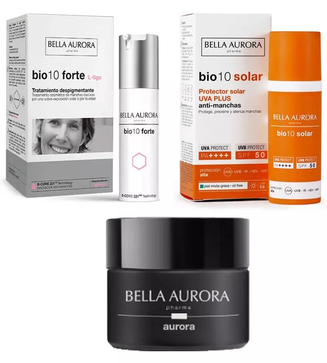Bella Aurora Bio Forte L-Tigo 30 ml  + Crema Multi Acción 50 ml + Bio10 SPF50 Piel Mixta-Grasa 50 ml