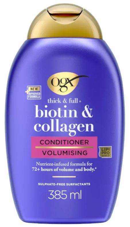 OGX Après-Shampoing Biotine et Collagène Cheveux Fins 385ml