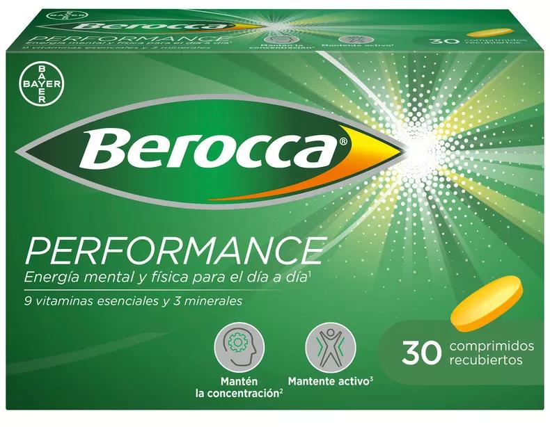 Berocca Performance Vitaminas e Rendimiento Bayer 30 Comprimidos