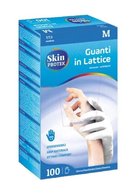 Skin Protect Guanti in Lattice Monouso Taglia 100 Pezzi