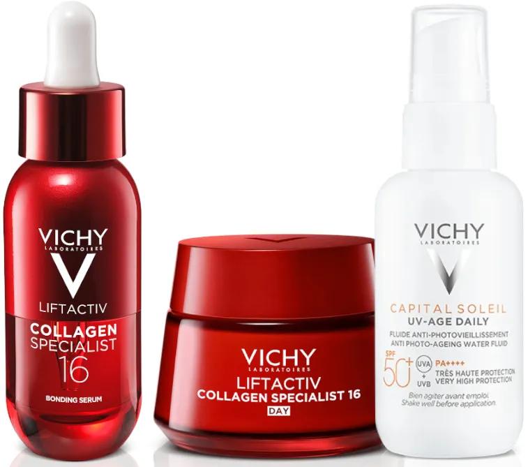 Vichy Liftactiv Collagen Specialist 16 Crème de Jour 50 ml + Sérum 30 ml + Capital Soleil UV-AGE SPF50+ 40 ml