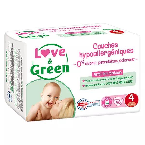 Love & Green Pañales Hipoalergénicos T4 7-14kg 46 pañales