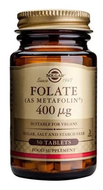 Solgar Folato (como Metafolin) 400 mcg 50 comprimidos