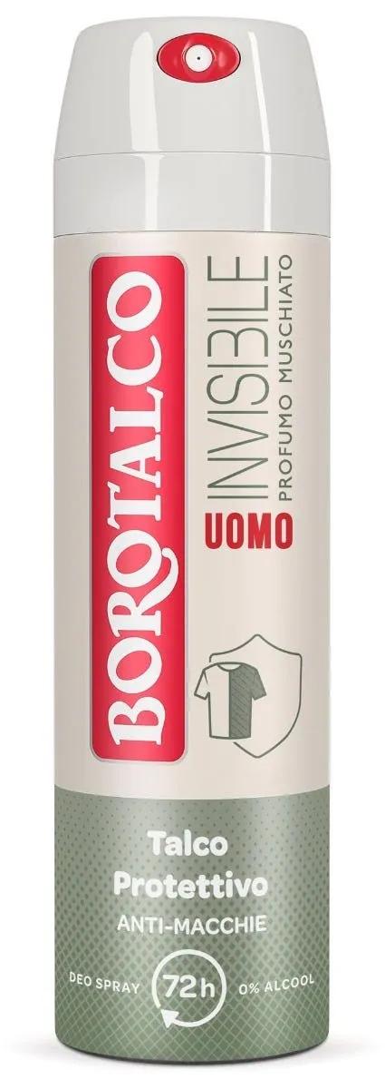 Borotalco Deodorante Uomo Spray Invisibile Anti-Macchie Profumo Muschiato 150 ml