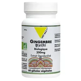 Vit'all+ Gingembre 200mg Bio 60 gélules végétales